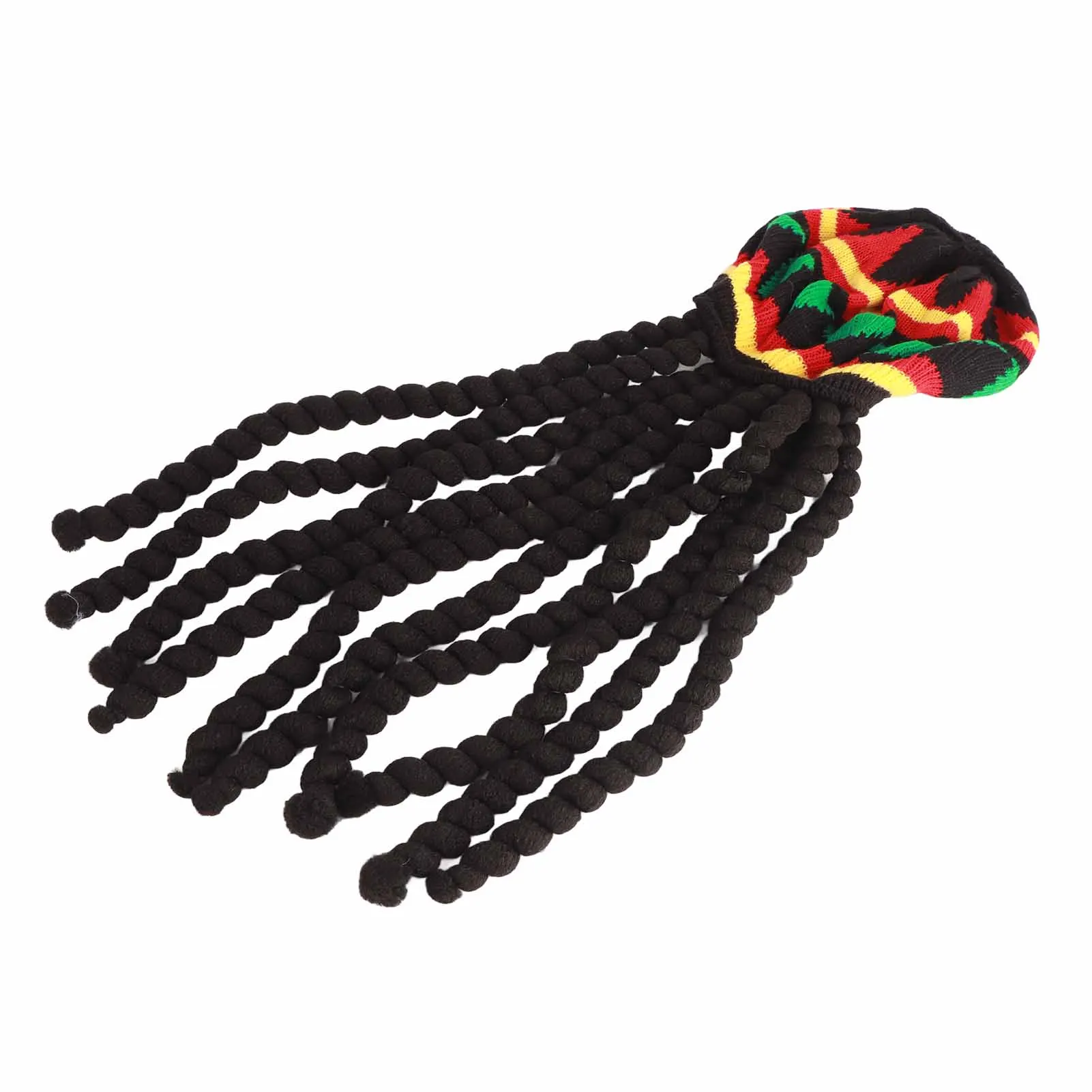 Dreadlocks Hat Wig Dreadlocks Wig Hat Breathable Knit Beret Hat with Long Black Dreadlocks Wig for Summer Winter Halloween Party