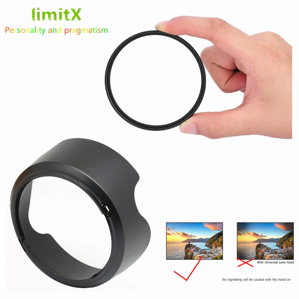 58 مللي متر UV تصفية EW-63C عدسة هود لكانون RF 24-50 مللي متر EF-S 18-55 مللي متر STM عدسة على EOS R8 200D II 250D SL2 SL3 80D 90D 800D T7i