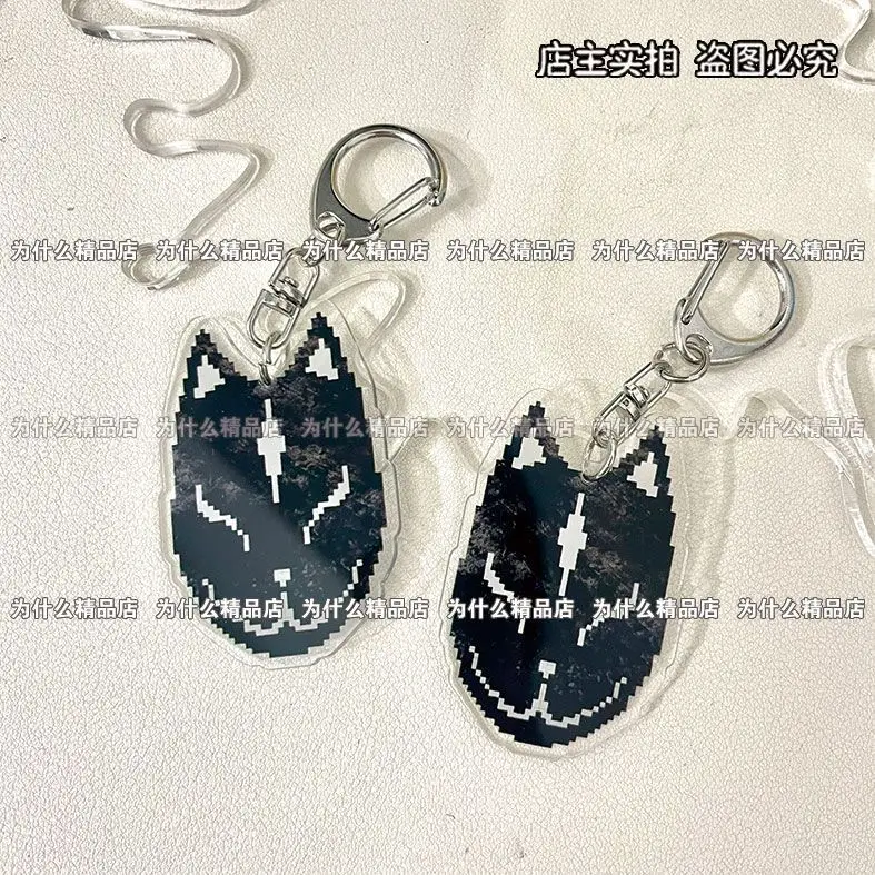 MARETU أنيمي المفاتيح النساء الكرتون سلسلة مفاتيح مصنوعة من الأكريليك رجل مفتاح قلادة عصابة مضحك زخرفة اكسسوارات صديق هدية #2