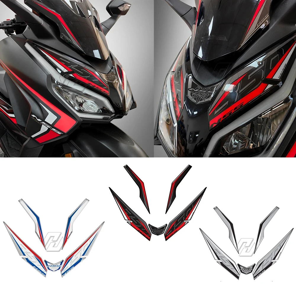 

2023 3D Resin Motorcycle Front Fairing Sticker for Honda Forza NSS 350 From 2023