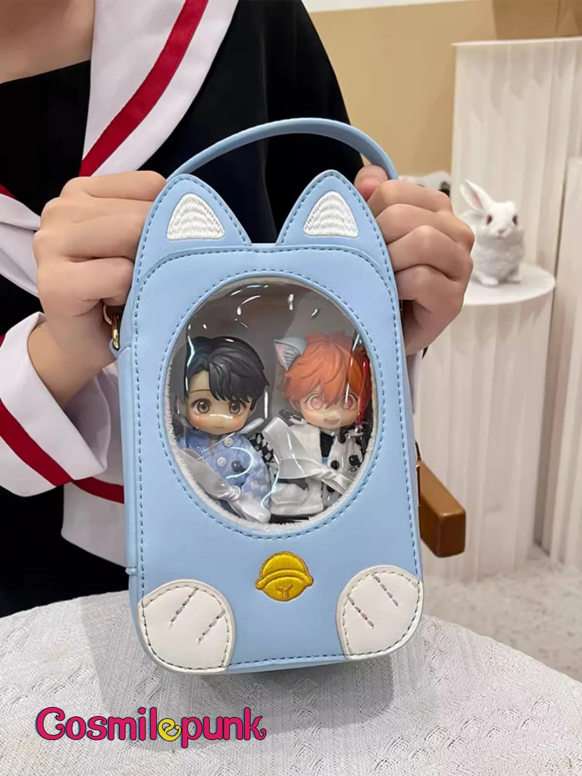 

Original Cat Ear Bag for Women OB11 1/12 BJD Doll Out Transparent Handbags JK Lolita Cross Body Casual Cute Prop