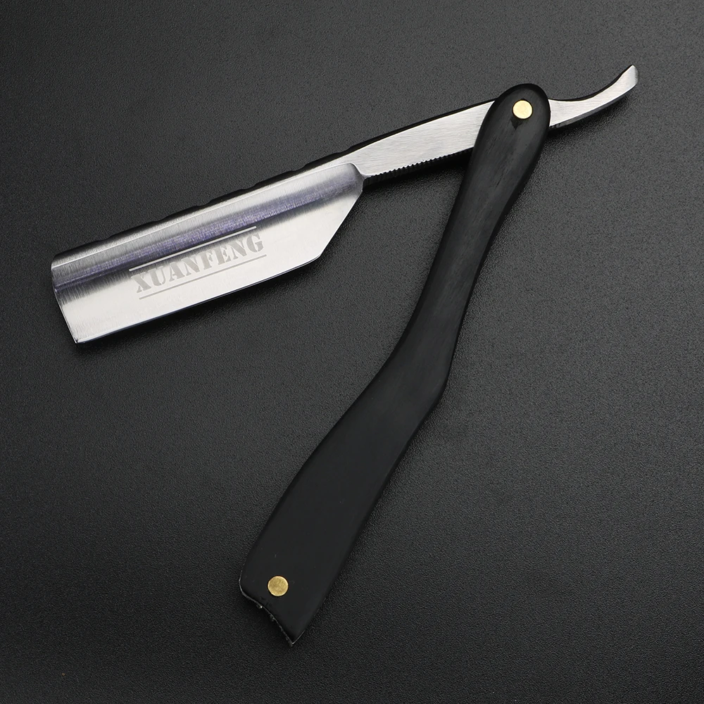 Ebony Men\'s Razor Folding Razor Hardened Steel High Hardness Sharp Straight Razor