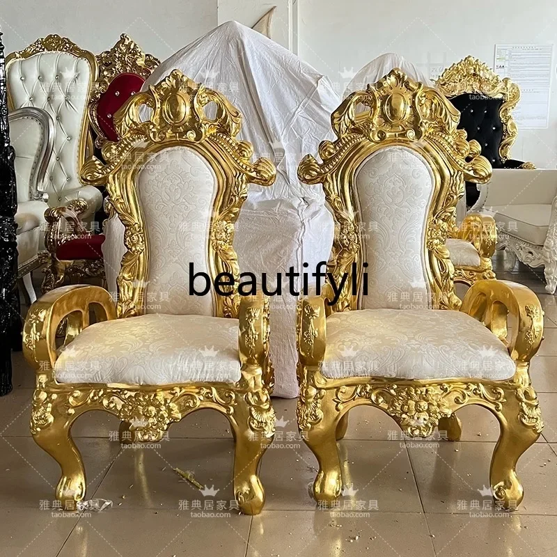 European Style Image Chair High-End Hotel High-Back Chair Club Decorative Chair