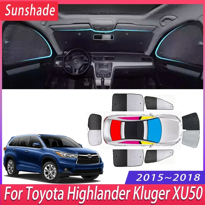 

Car Sunshade For Toyota Highlander Kluger XU50 2015~2018 Heat Insulation Sun Protection Sunshade Windshield Visor Accessories