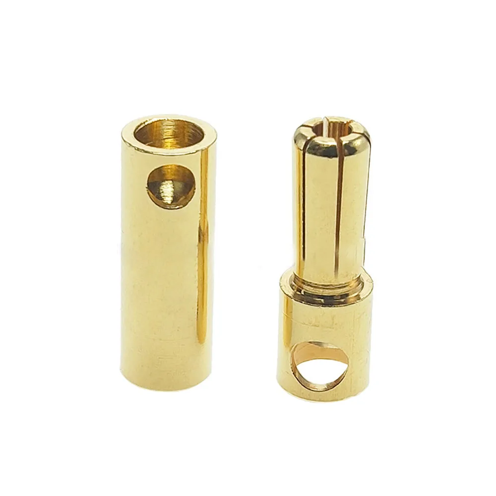 

10pcs 2/3/3.5/4/5/5.5/6/8mm banana plugs with gold-plated copper brushless motor bullet connectors suitable for ESC batteries