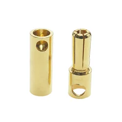 10pcs 2/3/3.5/4/5/5.5/6/8mm banana plugs with gold-plated copper brushless motor bullet connectors suitable for ESC batteries