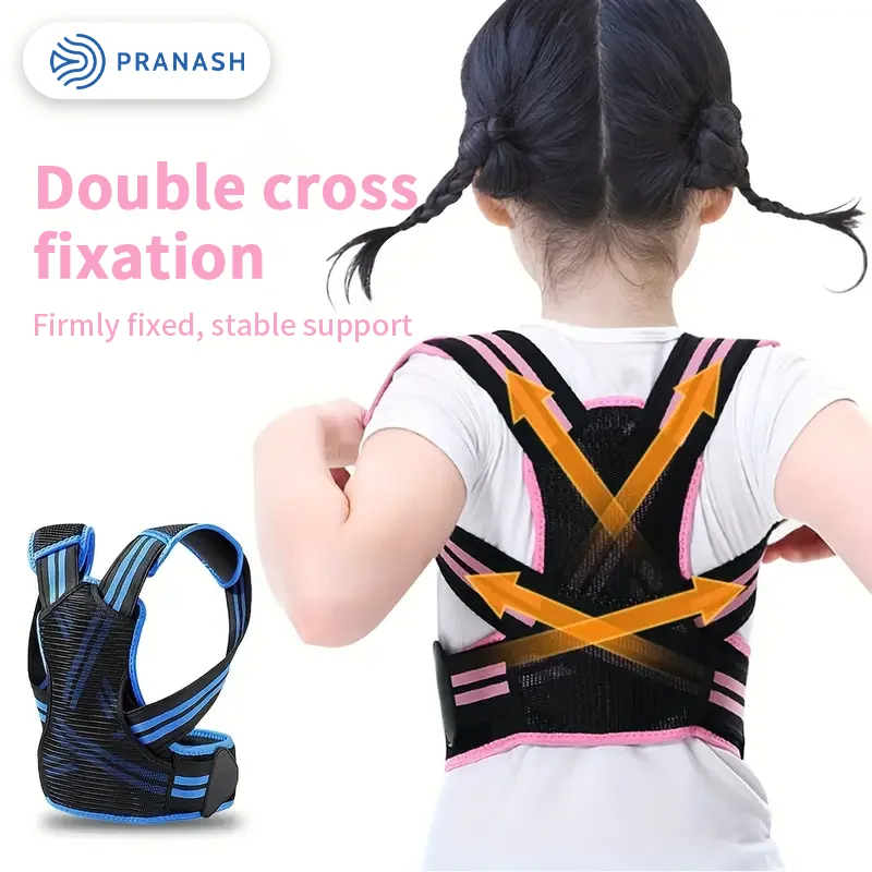 Breathable mesh posture corrector for children, adjustable tightness, lightweight and non-restrictive