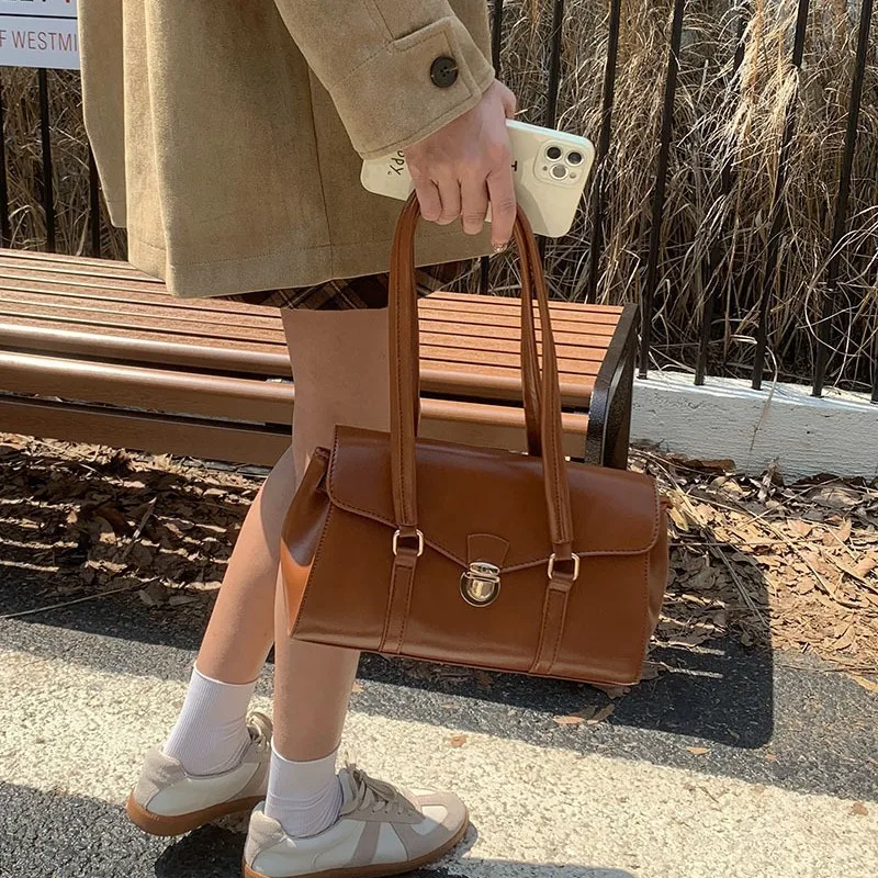 2026 New Summer Cross-Border Trendy Korean Ins Niche Underarm Bag Casual Retro Light Luxury Handbag Shoulder Bag