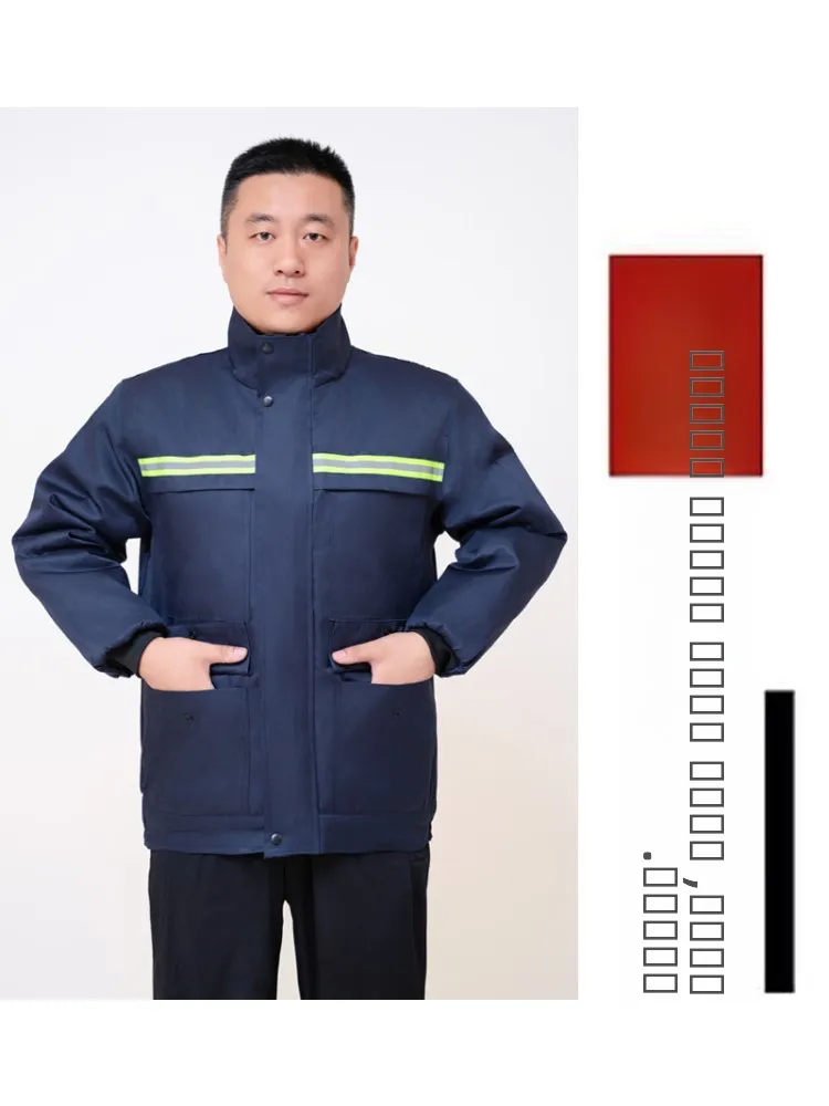 

Мужская зимняя утепленная хлопковая рабочая одежда, спецодежда с множеством карманов, износостойкая, морозостойкая верхняя одежда