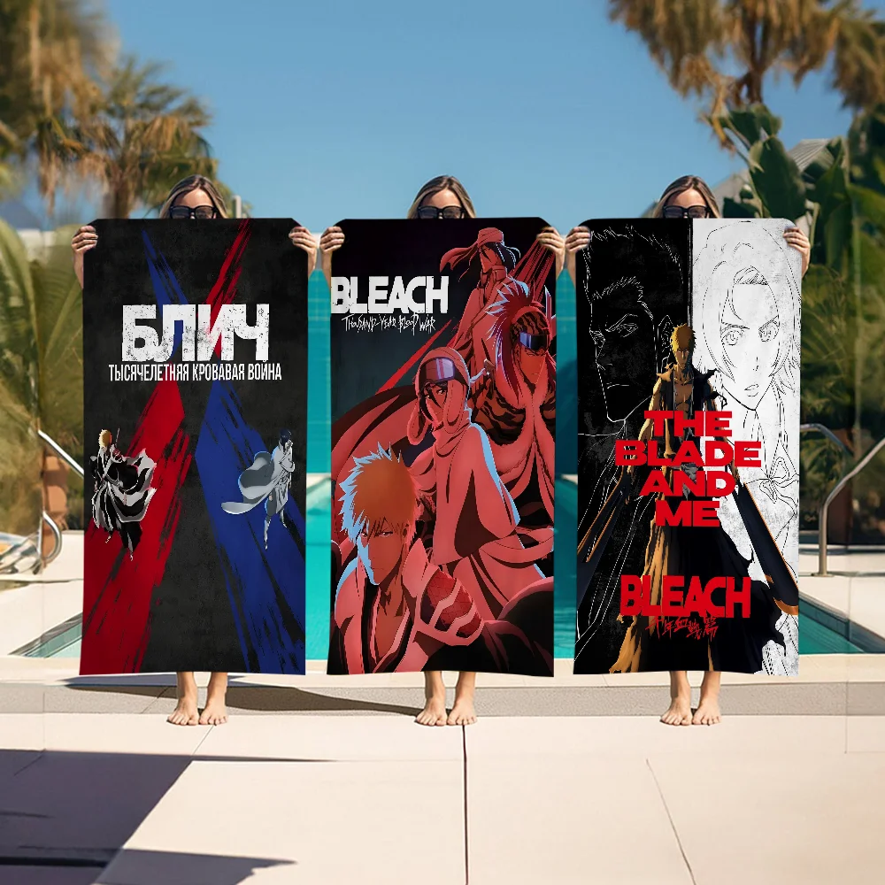 

B-Bleach Thousand-Year Blood War Big Microfiber Beach Towels Quick Dry Towel Sand Beach Towels Pool Towel For Travel Swim Pool