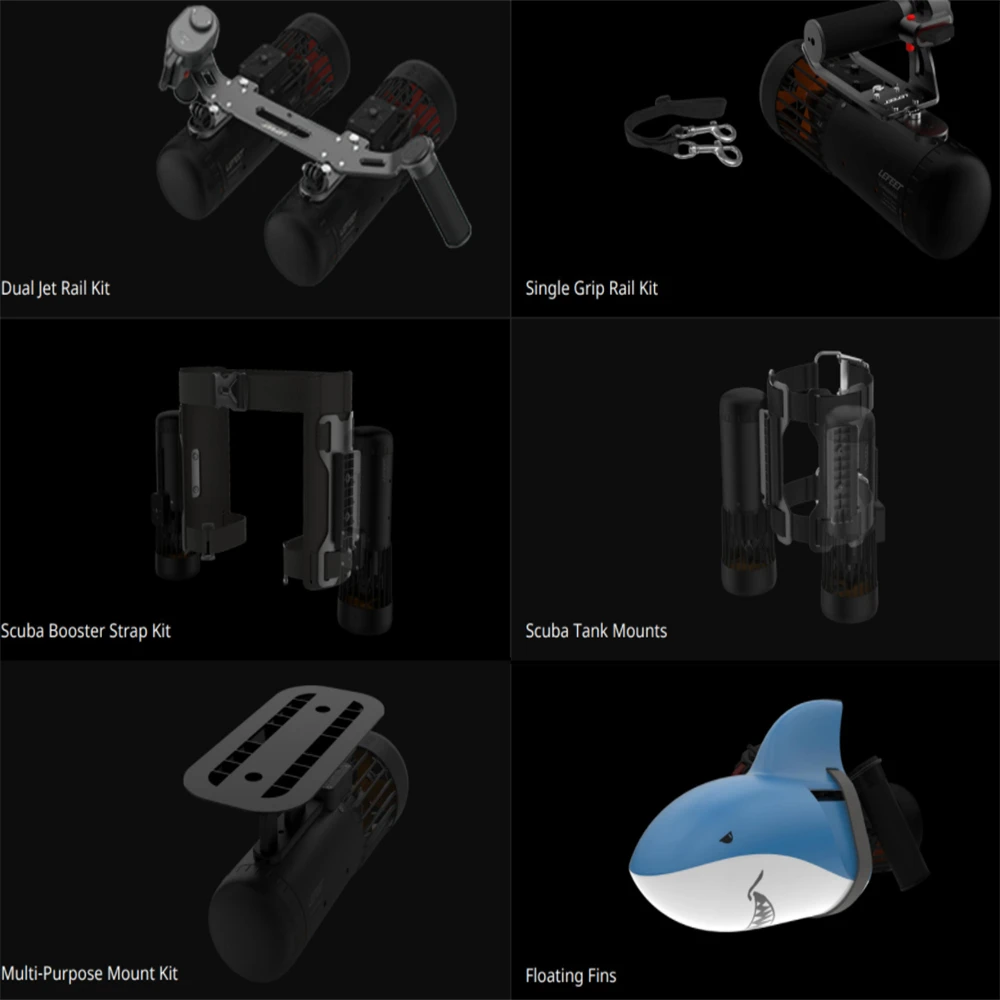 2 قطعة Lefeet S1 برو تحت الماء البحر سكوتر العائمة الزعانف متعددة جبل أطقم مع بطارية 2 قطعة