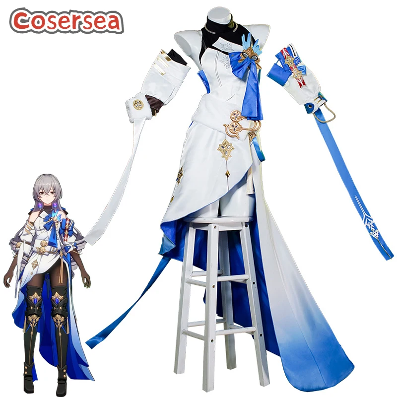 

Cosersea Bronya Cosplay Costume Game Honkai Star Rail Bronya Gorgeous Handsome Zaychik Women Evening Dress Outfit Fullset Suit