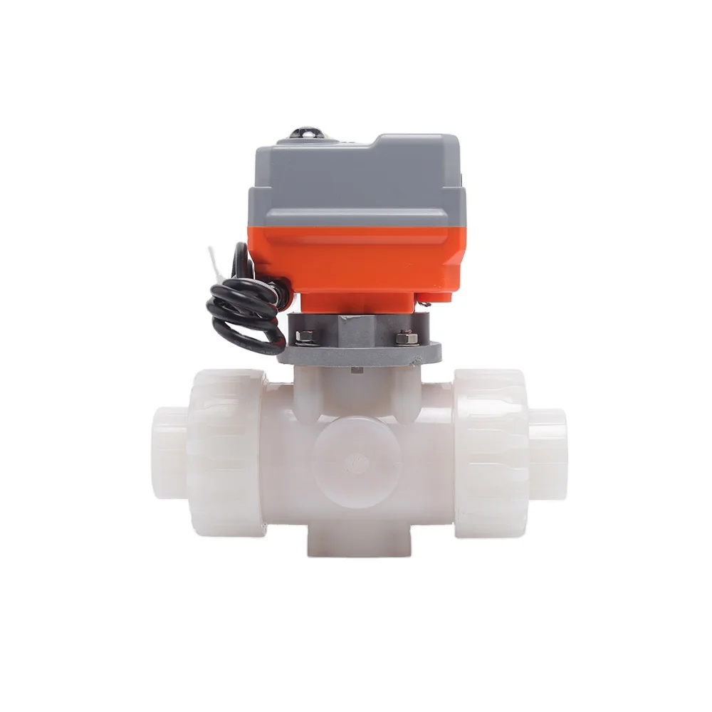 

DN50 PVDF AC220V Intelligent Modulating power-driven three way actuated valve