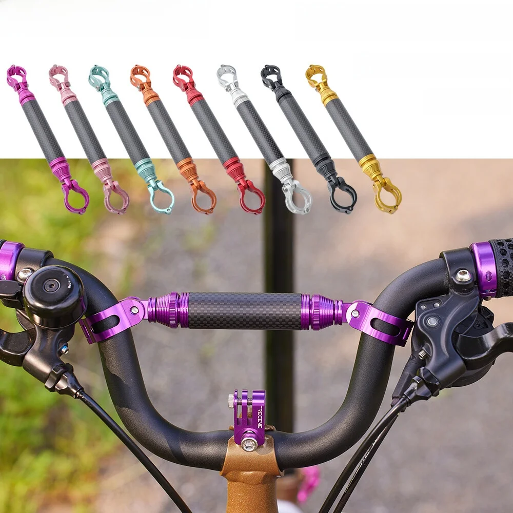 receve-carbon-fiber-bike-handlebar-riser-clamp-phone-holder-extendable-pole-speedometer-mount-for-brompton-bicycle-accessories