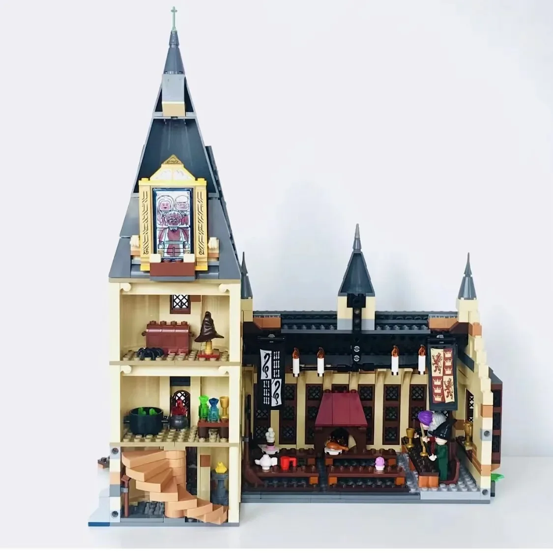 Nouveauté 2026 75954 1083 pièces Blocs de construction du Château de la Grande Salle d'Hogwarts, vue