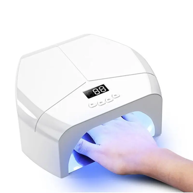 A005-Quick Curing Dryer For Gel Polish UV Nail Lamp Reflective Stainless Steel Metal Base A US Plug