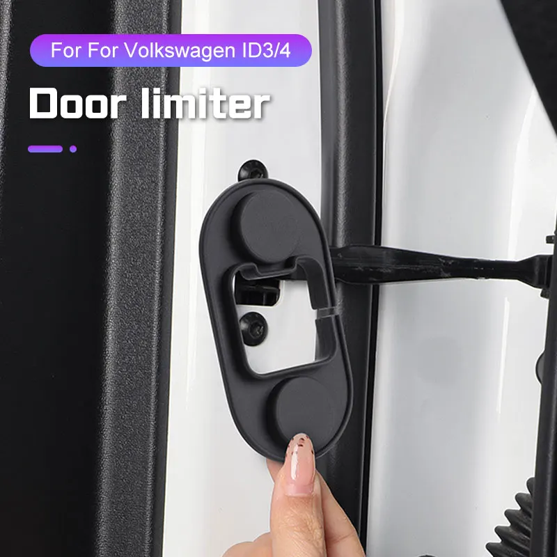 

4Pcs Car Door Limiter Protective Cover For VW Volkswagen ID.3 ID.4 id3 id4 Door Lock Buckle Trim Sticker Interior Accessories