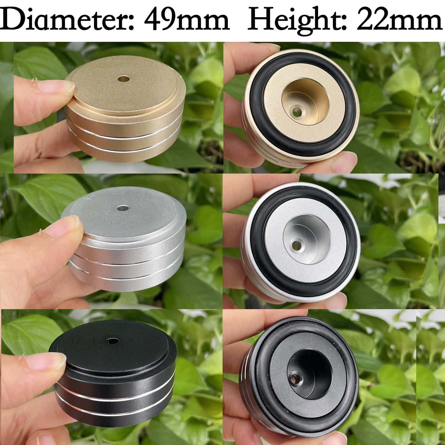 4 قطعة مكبر صوت عزل قدم وسادة 30*10 مللي متر 40*10 مللي متر 49*15 مللي متر الألومنيوم مكبر للصوت قدم CD DAC مكبرات الصوت امتصاص الصدمات قدم الوسادة