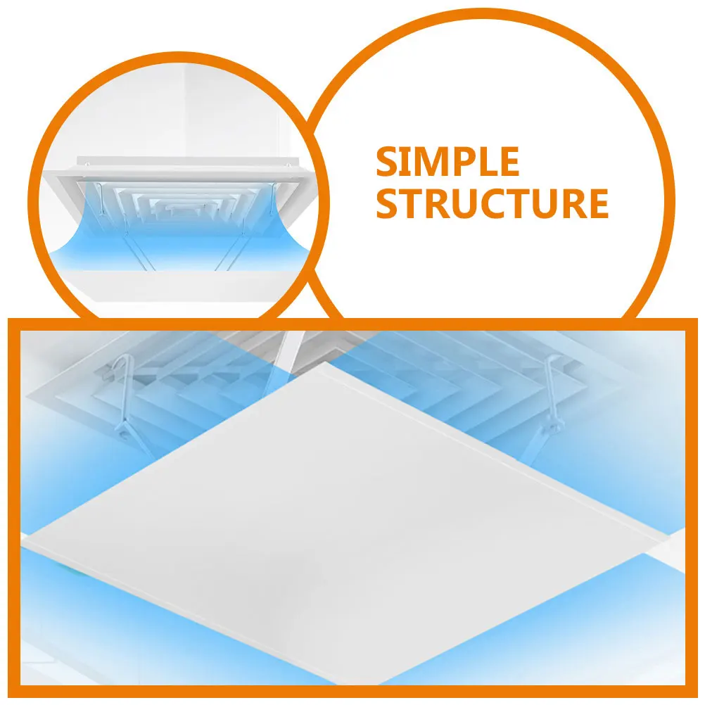 

Square Air Deflector 45x45 White Central Vent Cover Lightweight Easy Install Baffle For Home Office Furniture Parts