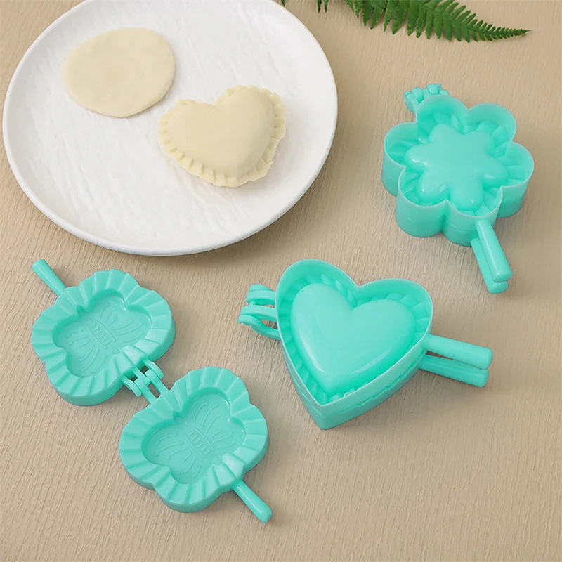 Molde plástico Dumpling para Dumpling Making, Flower Shaped, Heart-Shaped, DIY Kitchen Tool, 1 PC