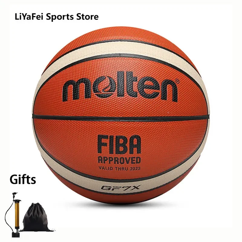 GF7X Molten Women Man's Indoor Basketballs Size 6 7 League Match Training Basketball High Quality Adults Outdoor Balls Free Gift