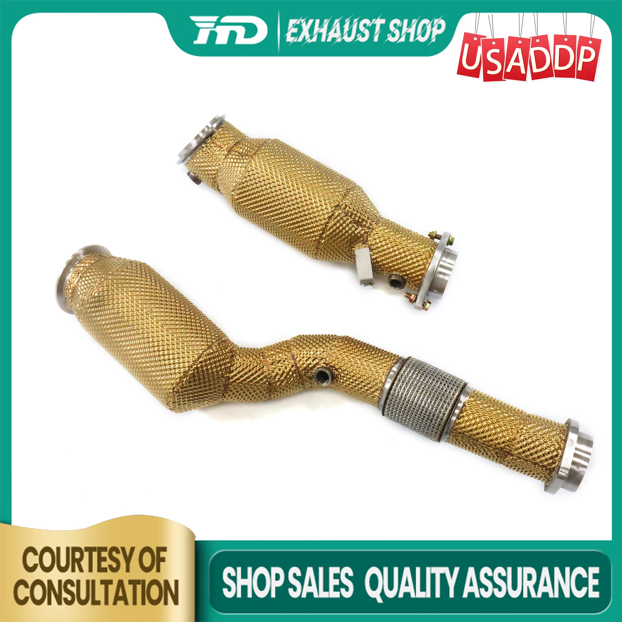 

High precision Exhaust for BMW M3 M4 G8X Catalyzed Downpipe Stainless steel Non-destructive installation