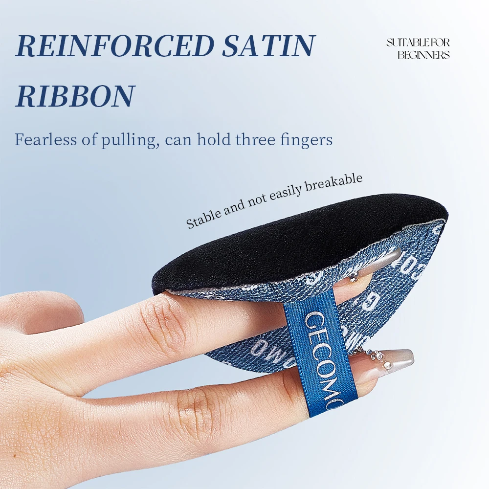 GECOMO Two-piece Denim Blue Powder Puff Set, Wet And Dry Dual Use, Soft And Powder-free, Long-lasting Makeup Sponge