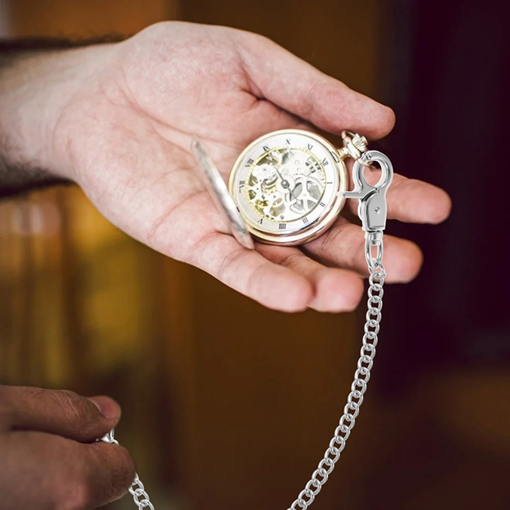 2 قطعة السراويل المعدنية المقاومة للاهتراء المحمولة السراويل المحمولة سلسلة ساعة الجيب الزخرفية سلسلة معلقة ملحق Diy بها بنفسك