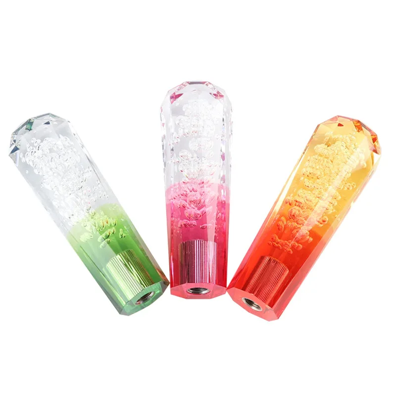 

15 см универсальная автомобильная смола, автоматическая ручная ручка переключения передач, головка переключения передач, кристаллическая пузырьковая ручка, рычаг AT MT, аксессуары