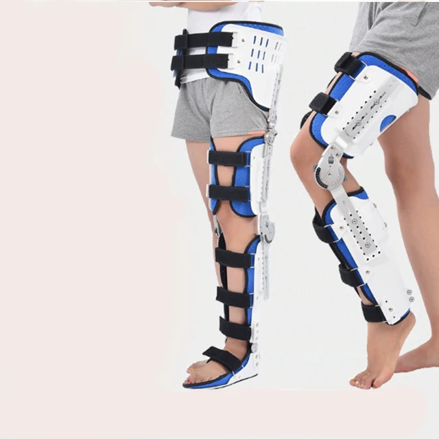 Adjustable Knee-Ankle- Foot Fixation Brace Knee Joint Thigh Calf Ankle Fracture Rehabilitation Therapy Supplies