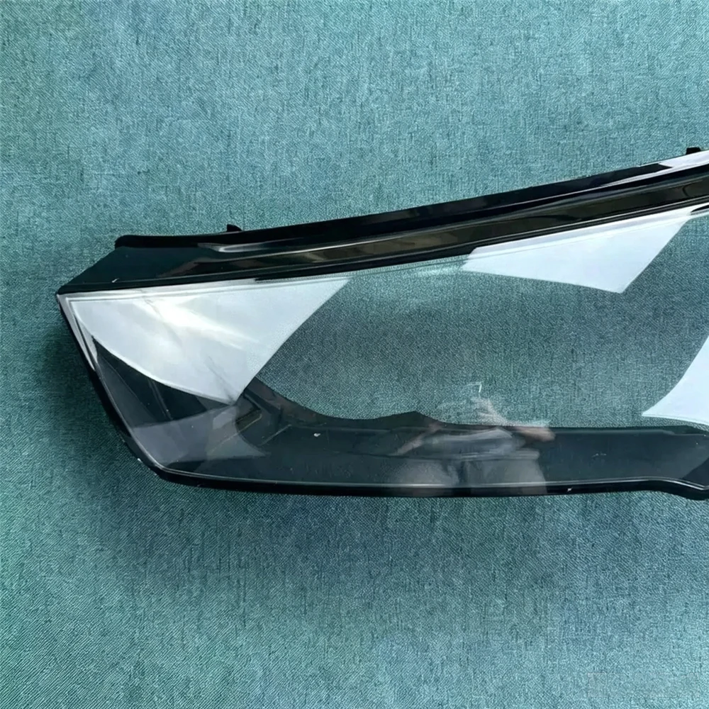 Wear Resistant PC Headlight Lens Cover Black Edge Headlamp Outer Shell Replacement Lampshade Fit For Audi A1 2015 2016 2017 2018