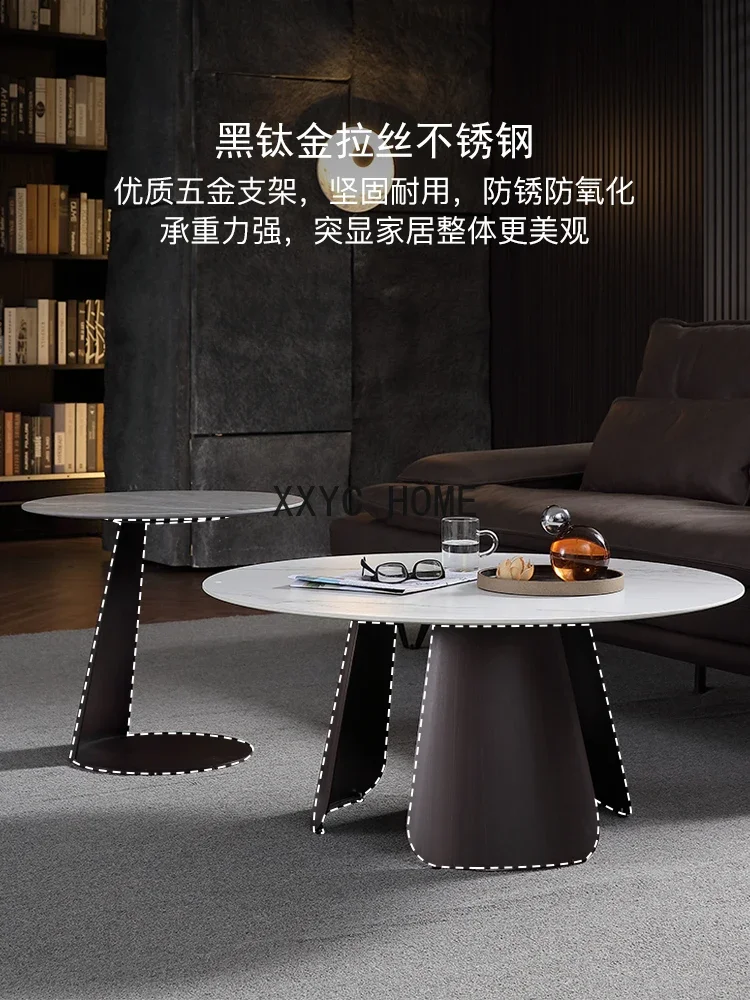 Picture 6: Coffee Table round Tea Table Size round Combination Light Luxury Modern Coffee Table