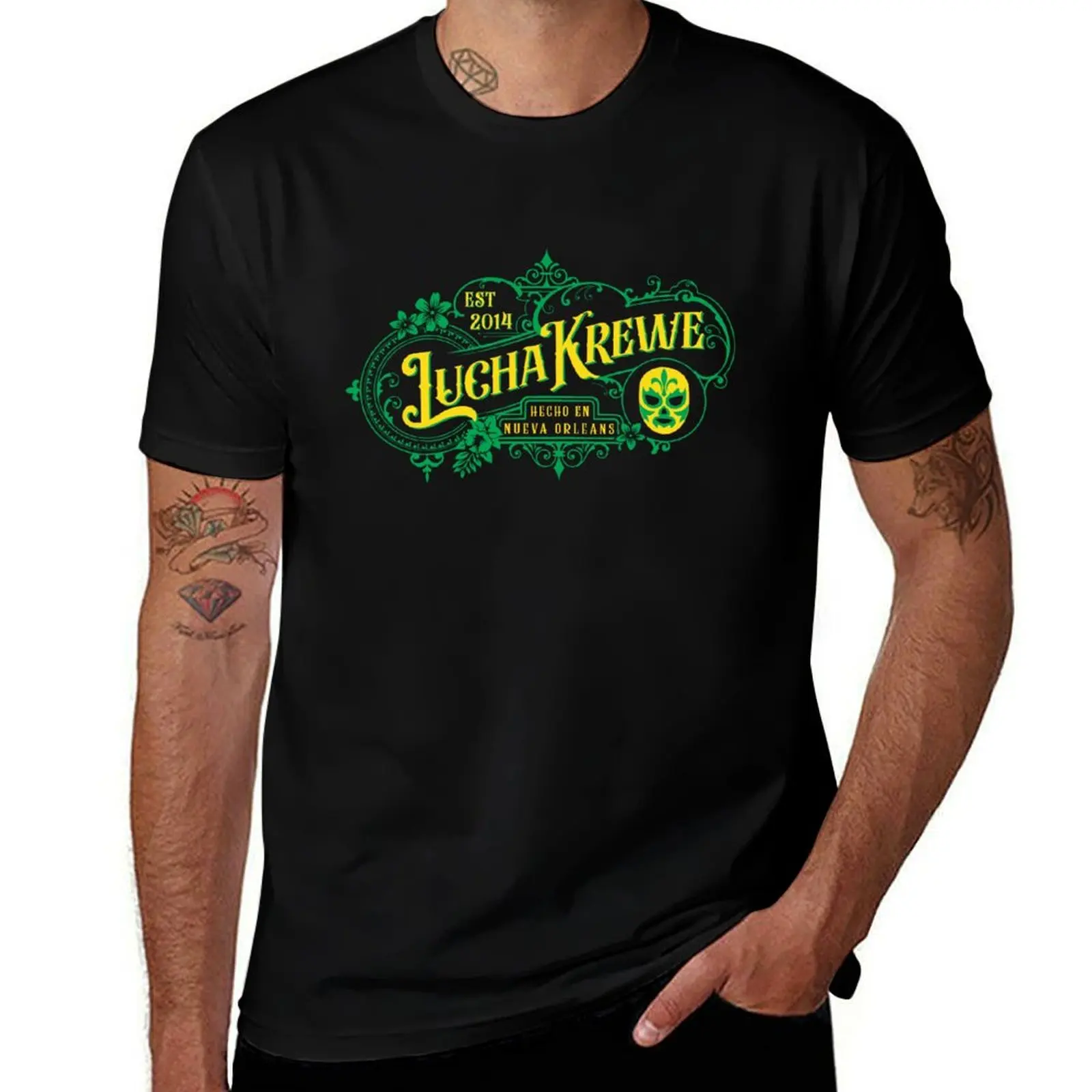 

Lucha Krewe NOLA 2023 T-Shirt sports fans graphic tee shirt Short sleeve tee funny costumes clothing for men