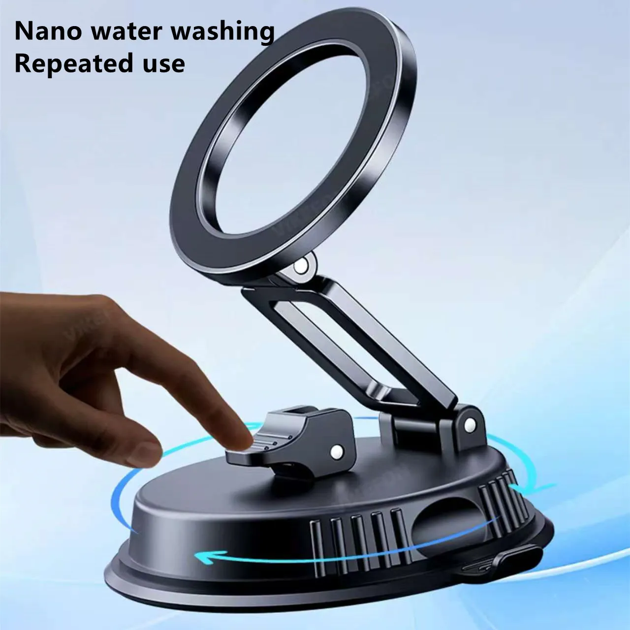 

Vacuum Adsorption Strong Magnetic Suction Cup Holder Foldable Kitchen Lazy Phone Bracket For Car Bathroom Desk Stand For Magsafe