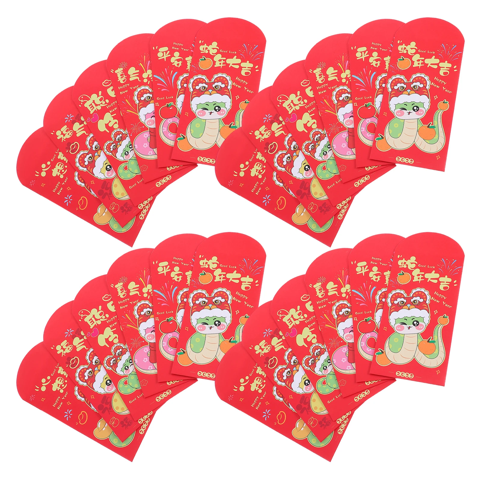 

Elegant 30Pcs Chinese New Year Envelopes Stylish Snake Pouches Unique Lucky Money Packets Celebrate Spring Festival