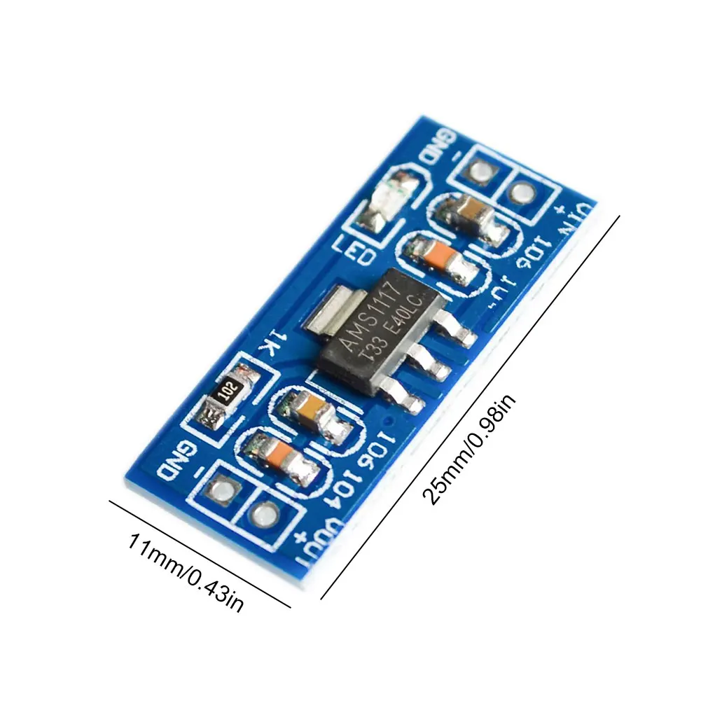 AMS1117 Step-Down Linear Voltage Regulator 1.2V 1.5V 1.8V 2.5V 3.3V 5V DC Buck Power Supply Module 4 Pin for Arduino