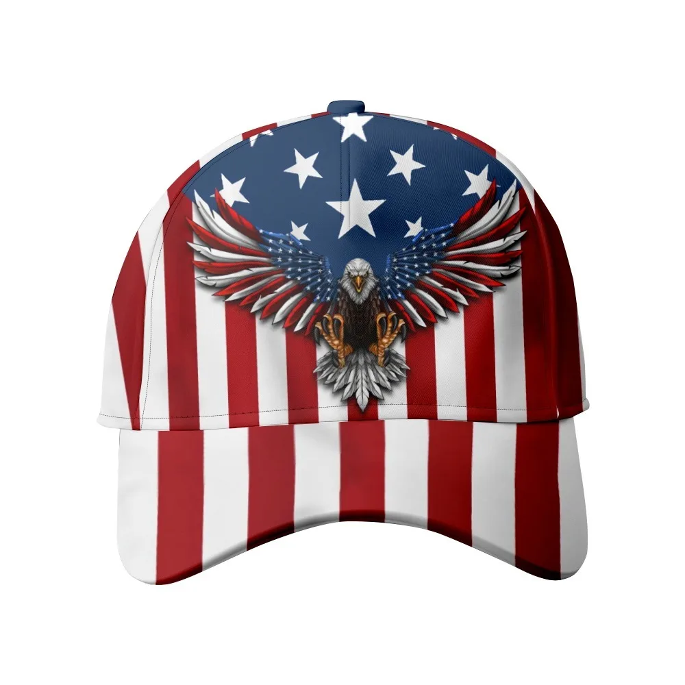 

Baseball Caps Snapback USA Flags Eagle Printed Men Women Adult Stripe Stars Headwear Outdoor Streetwear Casual Sun Visor Hats