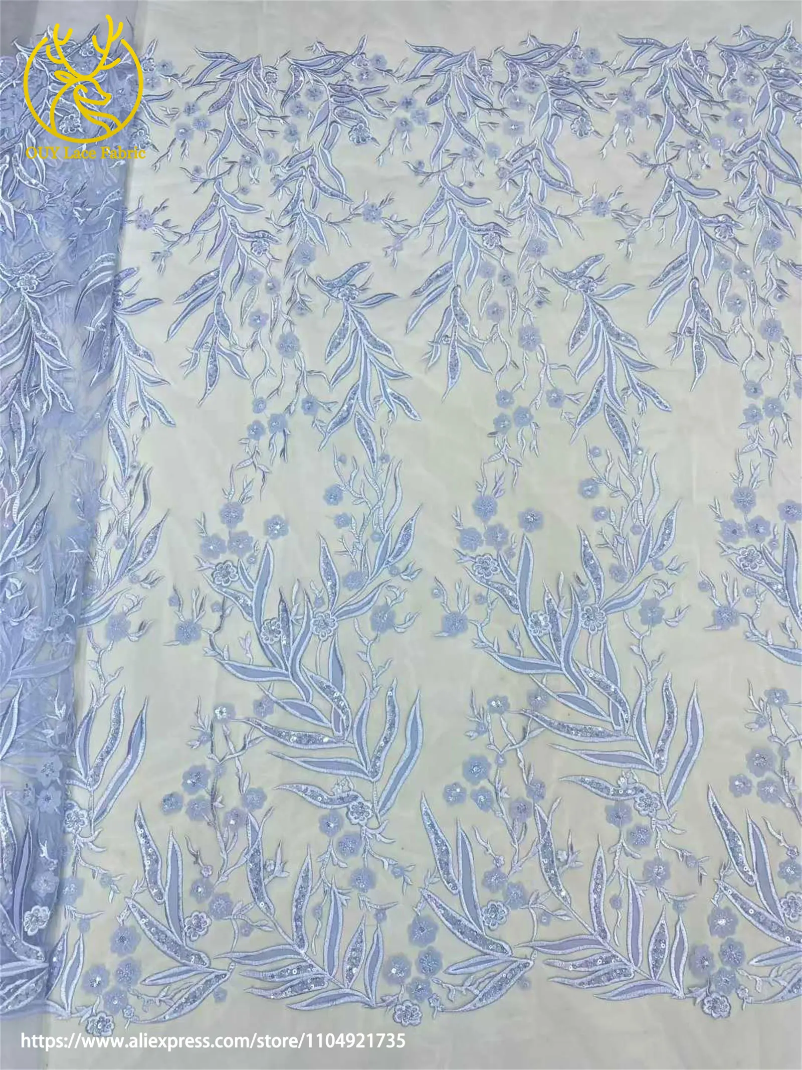 Mode Französisch Mesh Bräutigam Bestickte Spitze Stoff Hohe Qualität Afrikanische Nigerian Pailletten Spitze Stoff Damen Hochzeit Party Kleider – Detail 18