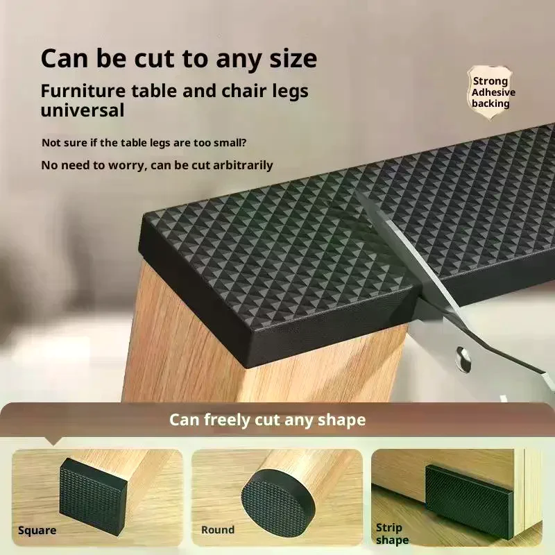 Non Slip Furniture Pads Self Adhesive Rubber Furniture Leg Protectors Heavy Duty Floor Protectors For Chairs Tables Sofas Floors