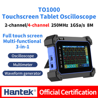 【Hantek Official Genuine】TO1252D/TO1254D 2/4-channel  Touch Screen Digital Oscilloscope 250MHz + Signal generator + multimeter