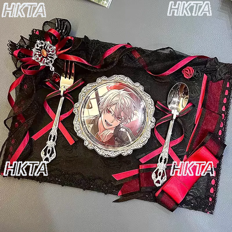 DIY Black Red Background Black Background Board Complete Set of Fashion Cute Lolita Cosplay Girls Plain Board Bag Accessories