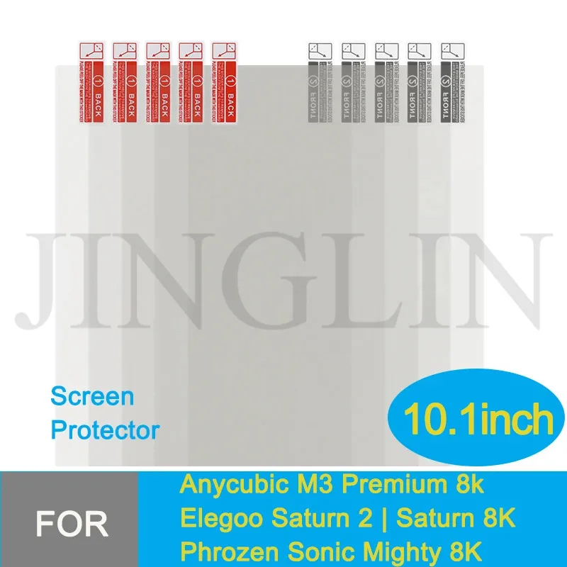 5/10PCS 3D Printer 10.1 Inch Screen Protector For Anycubic M3 Premium Elegoo Saturn 2 Saturn 8K Sonic Mighty 8K Protective Film