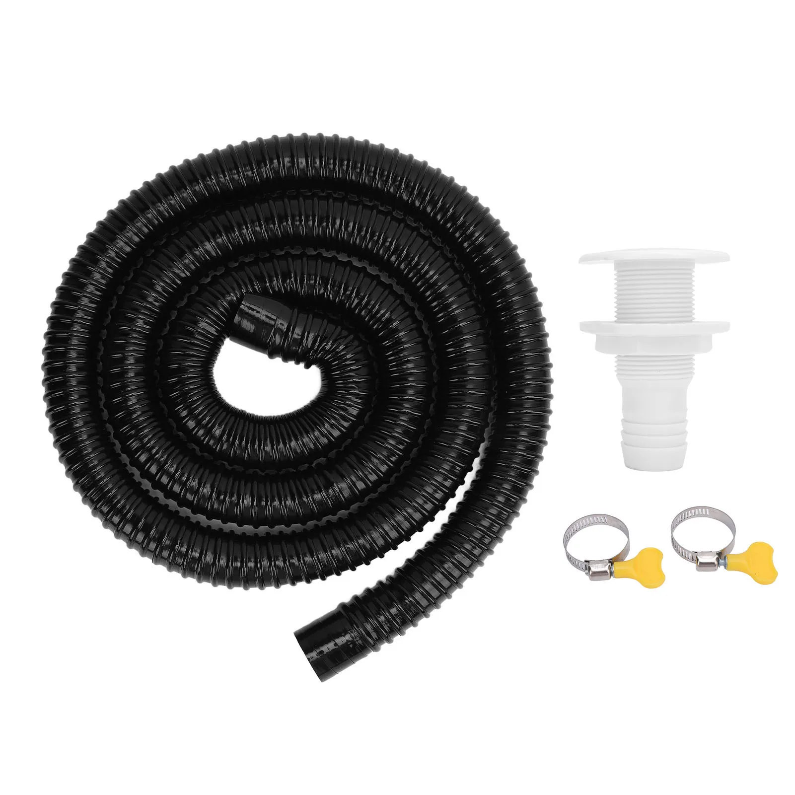 1100GPH Bilge Pump Installation Kit 1.14in Diameter 6.56ft Bilge Pump Hose with 2 Clamps Check Valve for Yacht Boat