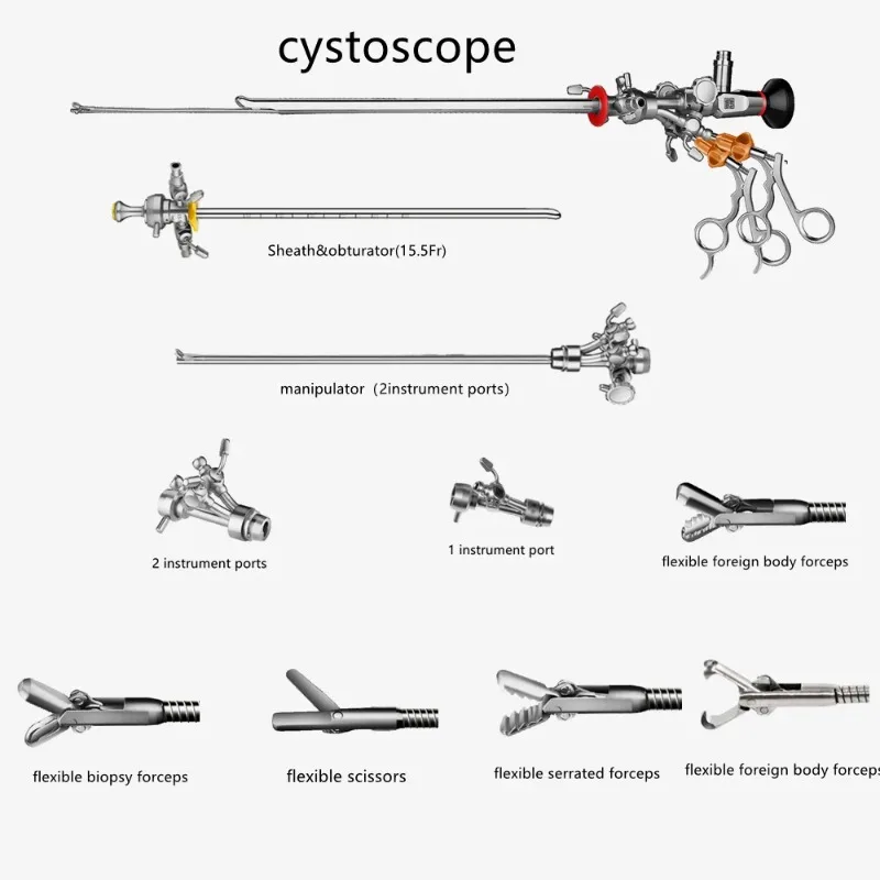 SUODE wholesale urology cystoscopy set  rigid cystoscope 4mm telescope and sheath  optic lens