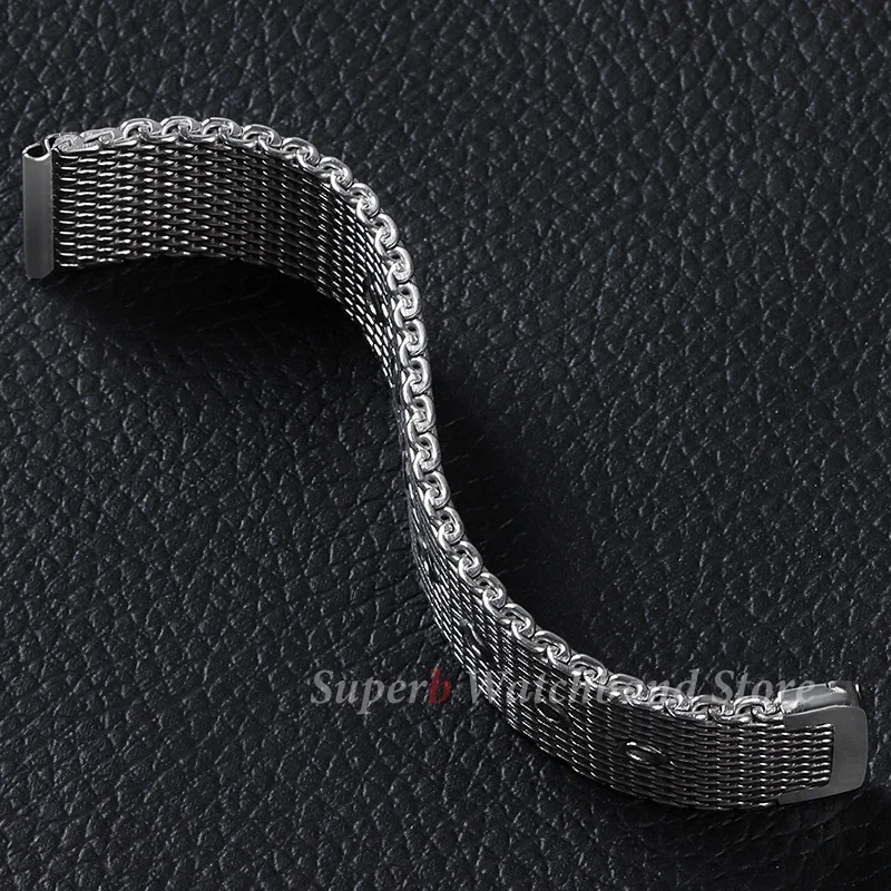 1.0 شبكة ميلانو حزام ل Seiko 18/20/22/24 مللي متر 3 مللي متر سمك الفولاذ المقاوم للصدأ سوار ساعة ل DW ل أوميغا المعصم