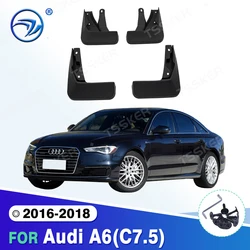 Car Mud Flaps Splash Guards Mudguards Mudflaps for Fender Accessories For Audi A6(C7.5) Facelift Model 2016 2017 2018