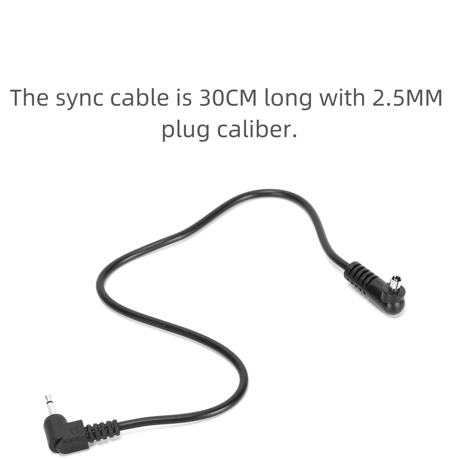 Ruimou 2 uds 2,5mm/3,5mm enchufe a macho Flash PC Cable de sincronización 30cm para fotografía al aire libre/estudio