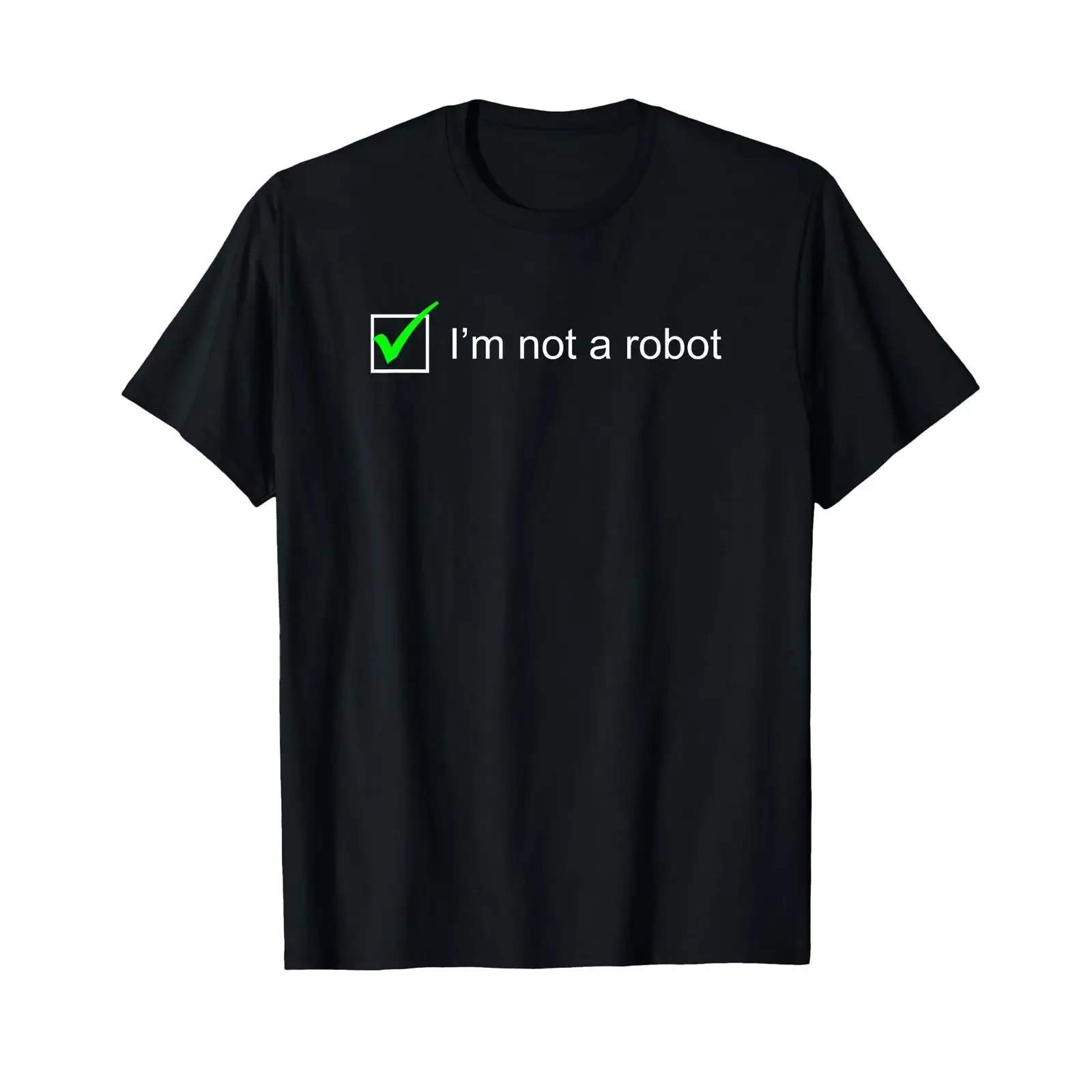 I Am Not A Robot Captcha Bot Login Cookie Nerd T Shirt vintage Washed fashion Casual Soft Top For Everyday Wear Versatile