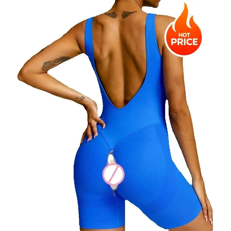 

Women's Open Crotch Sexy Seamless Sporty Shapers Gym Fitness Hollow Out Backless Lingeries Push Up Leggings Fashion Sportwear