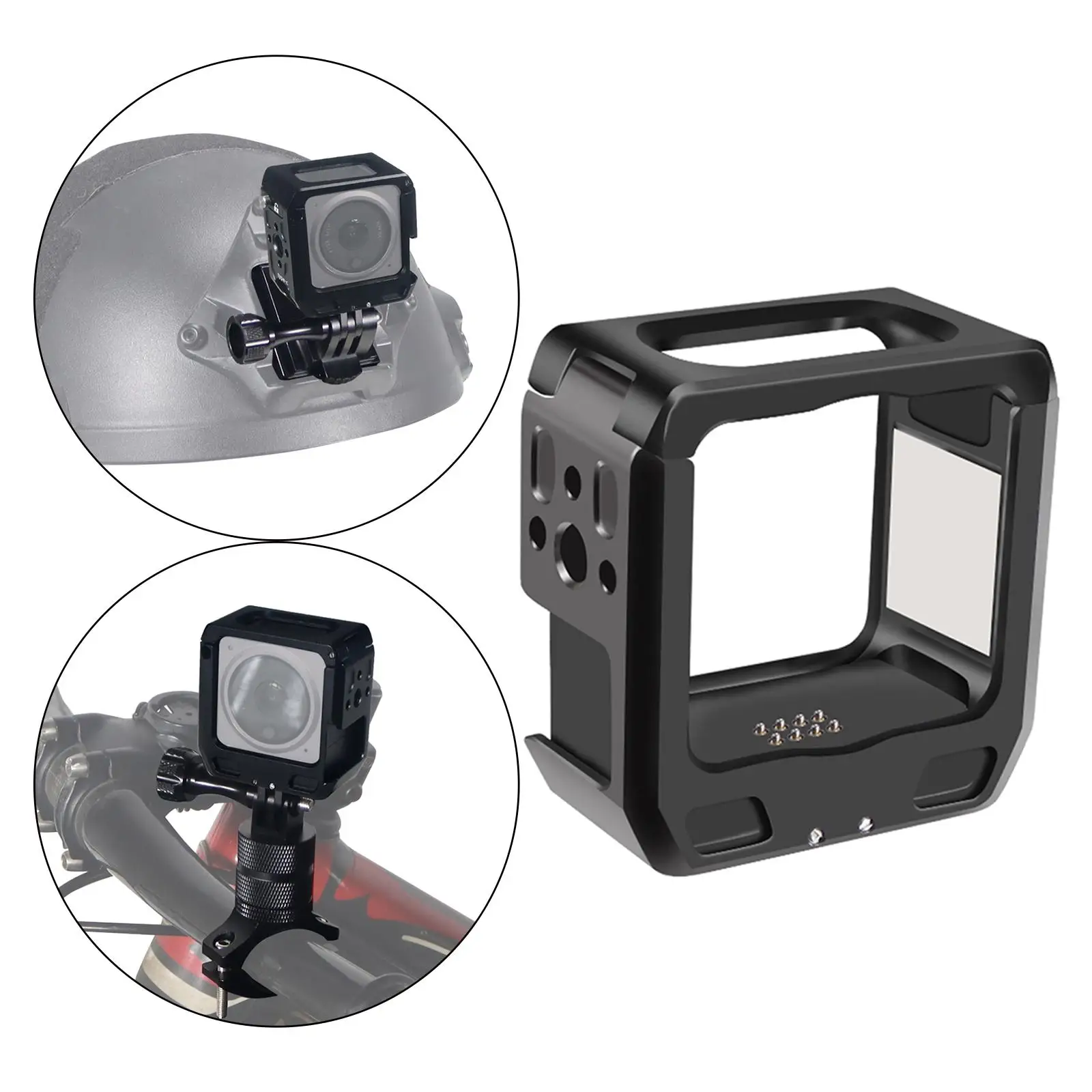 Fotocamera gabbia di coniglio telaio guscio custodia in lega di alluminio nero custodia protettiva per DJI Action 2 sport accessorio per fotocamera